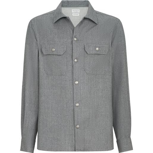 Brunello Cucinelli virgin wool flannel overshirt