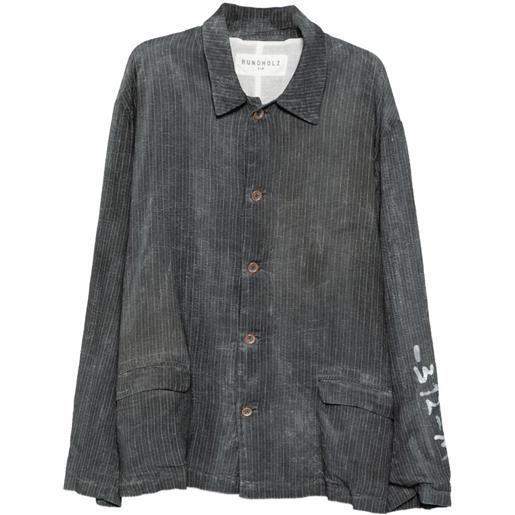 Rundholz giacca gessata - grigio