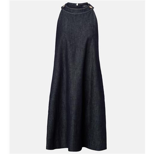 'S Max Mara abito corto di jeans con scollo all'americana