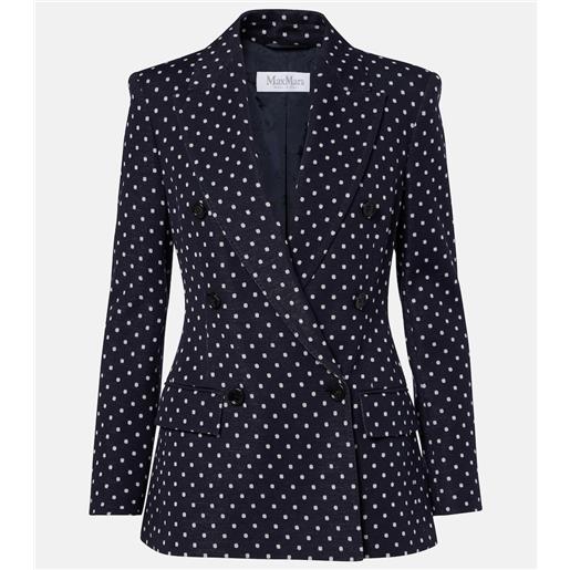 Max Mara blazer doppiopetto in jersey a pois