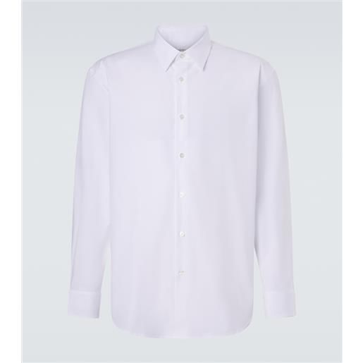 Saint Laurent camicia cassandre in popeline di cotone