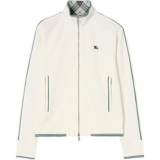 Burberry giacca sportiva in nylon e cotone - bianco