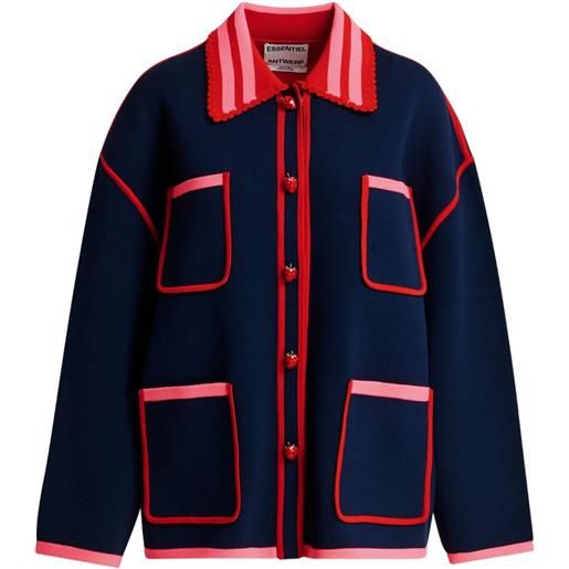 Essentiel Antwerp cardigan con bottoni - blu