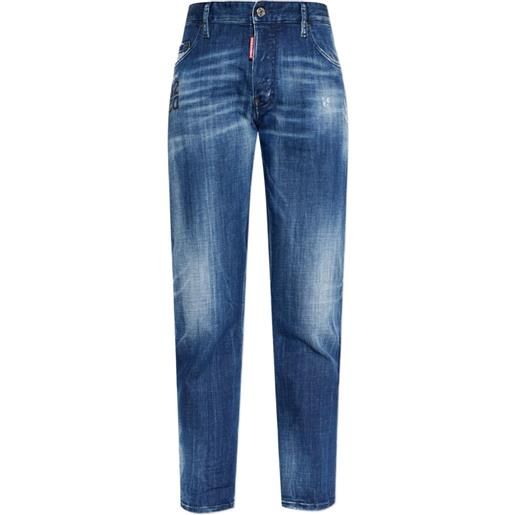 DSQUARED2 jeans con effetto vissuto - blu