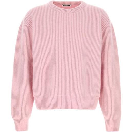 Jil Sander maglione a coste in lana - rosa