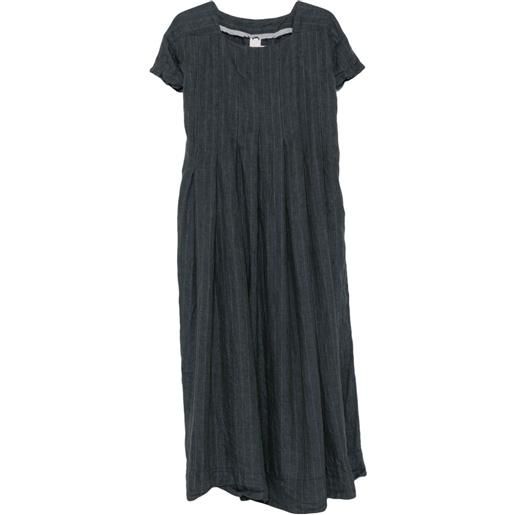 Ricorrrobe abito lungo gessato - blu