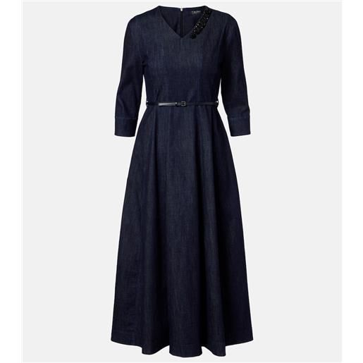 'S Max Mara abito midi di jeans vela con cintura