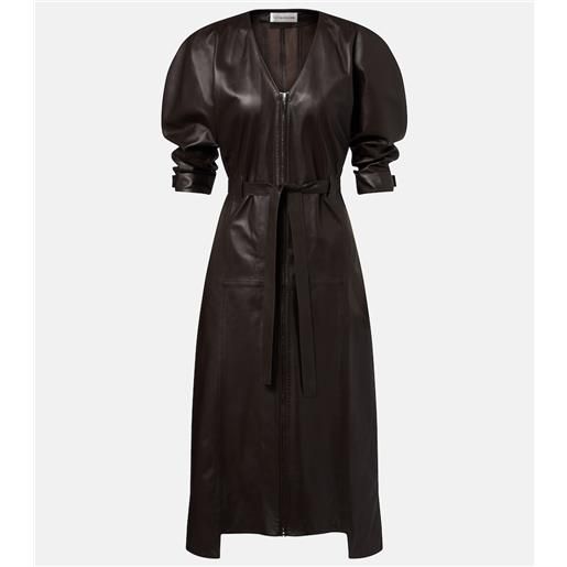 Victoria Beckham abito midi in pelle