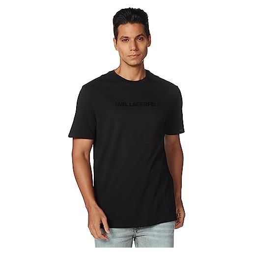 KARL LAGERFELD logo t-shirt, nero, m uomo