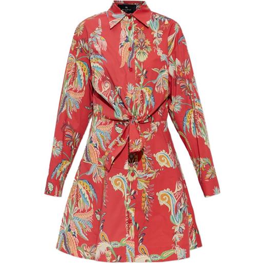 ETRO chemisier corto con stampa paisley - rosso