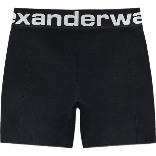 Alexander Wang shorts corti con banda logata - nero