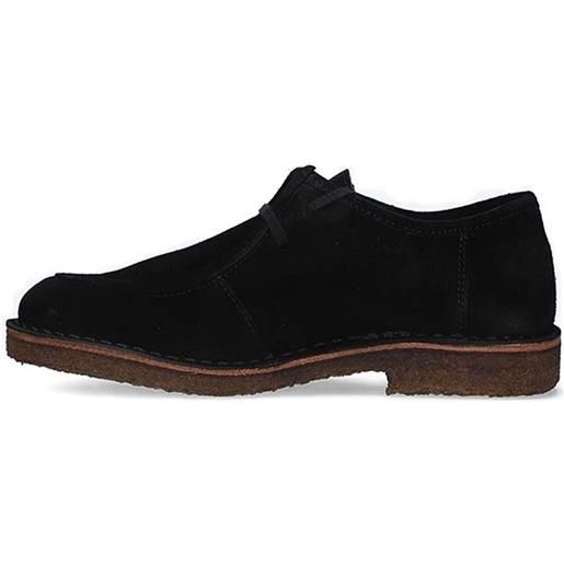 Astorflex stringate artflex in pelle scamosciata - nero