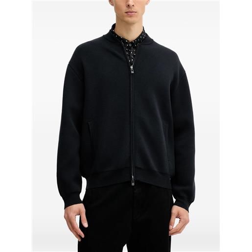 Armani Exchange cardigan con zip - blu