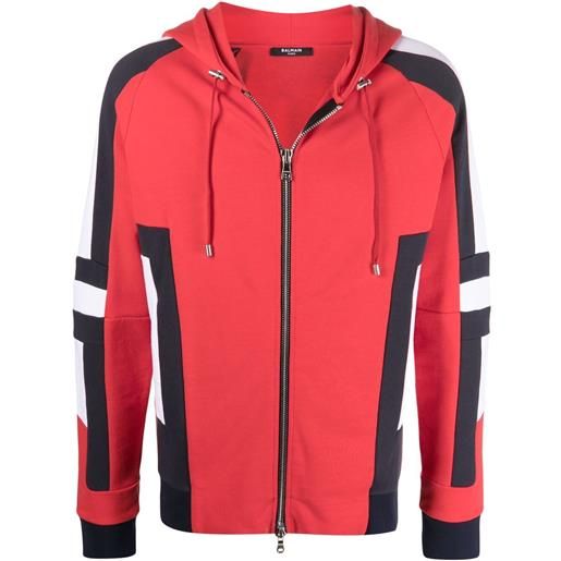 Balmain felpa con cappuccio - rosso
