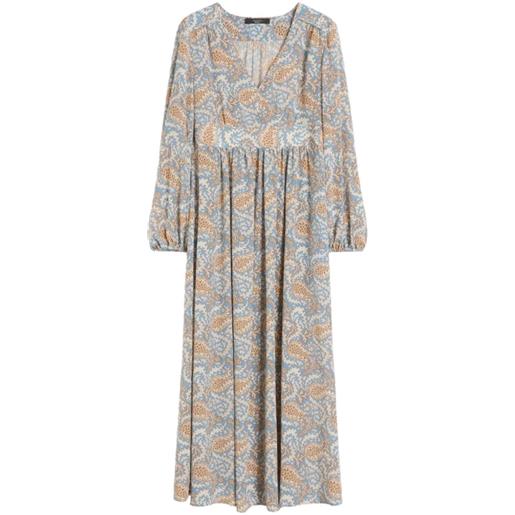 Weekend Max Mara abito con stampa paisley e scollo a v - blu