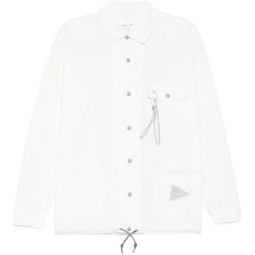 and Wander giacca-camicia cordura - bianco