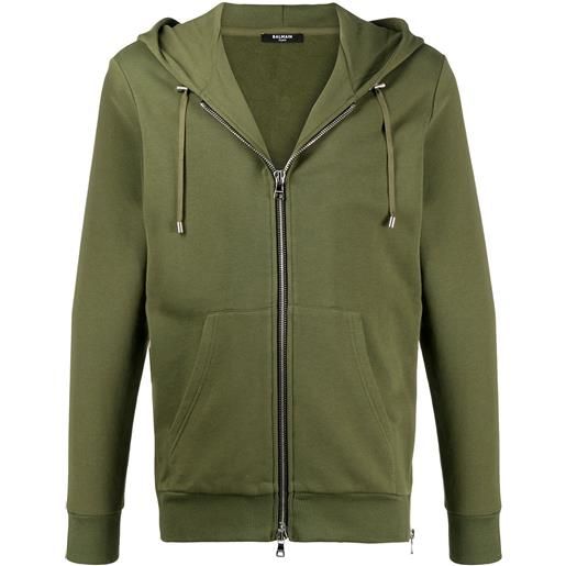 Balmain felpa con zip - verde