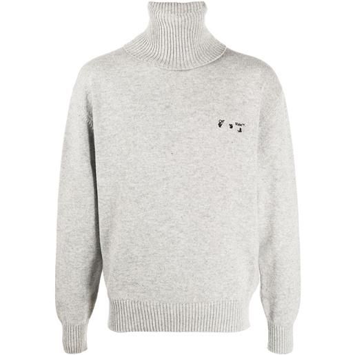 Off-White maglione a collo alto - grigio