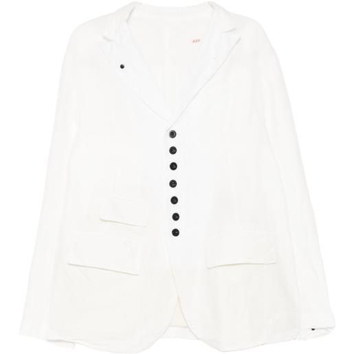 Klasica button-up notched-lapels jacket - bianco