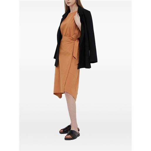 DKNY gonna midi con nodo - arancione