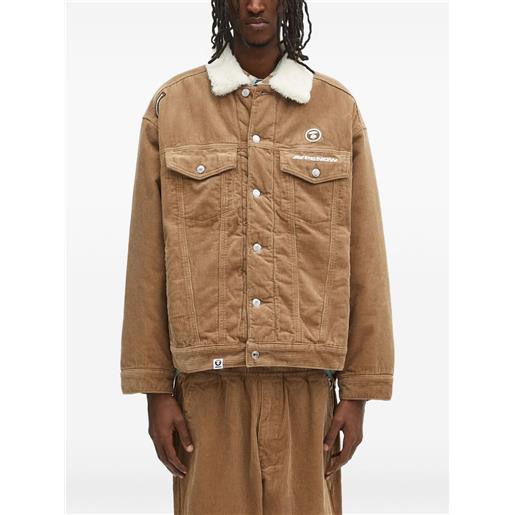 AAPE BY *A BATHING APE® giacca a coste - marrone