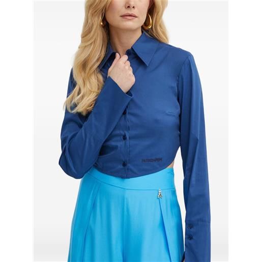 Patrizia Pepe camicia con logo - blu