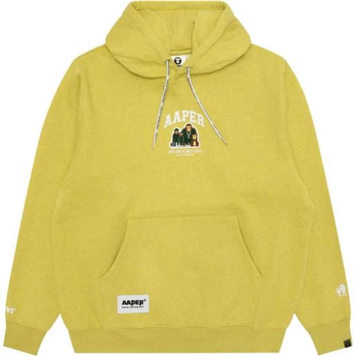 AAPE BY *A BATHING APE® felpa aape aaper con cappuccio - giallo