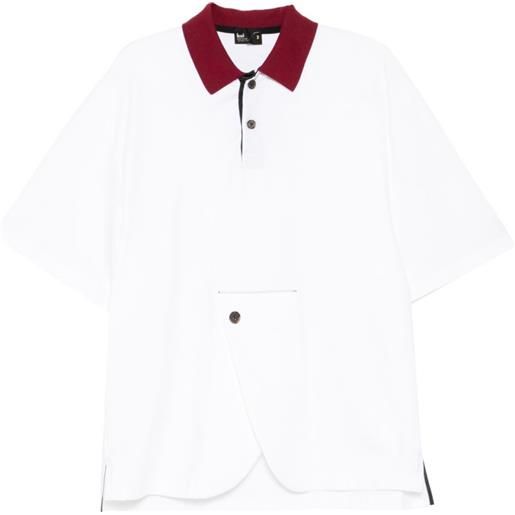 Kolor polo con colletto a contrasto - bianco