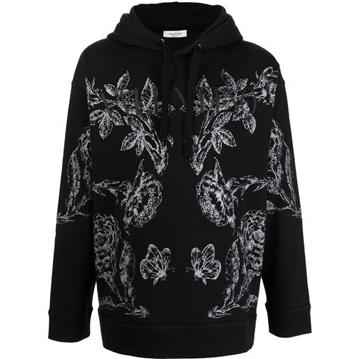 Valentino Garavani felpa a fiori - nero