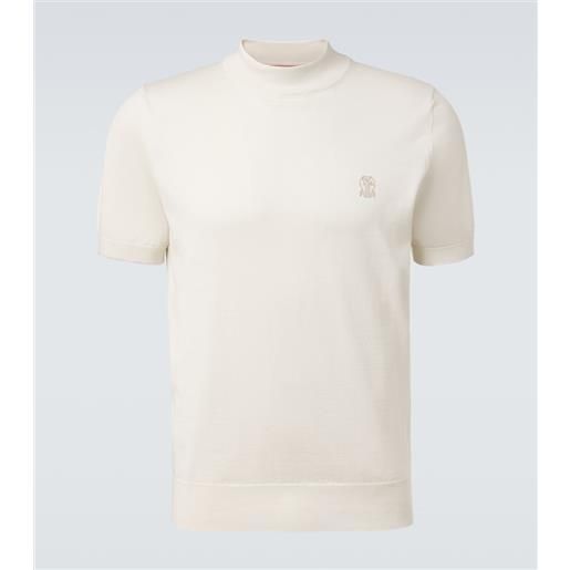 Brunello Cucinelli pullover in cotone con logo
