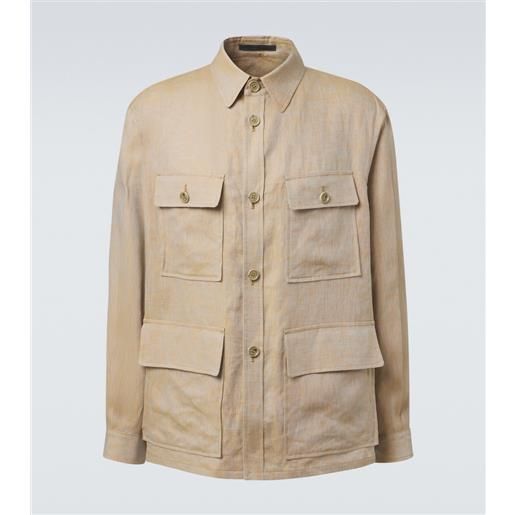 Giorgio Armani giacca camicia in lino
