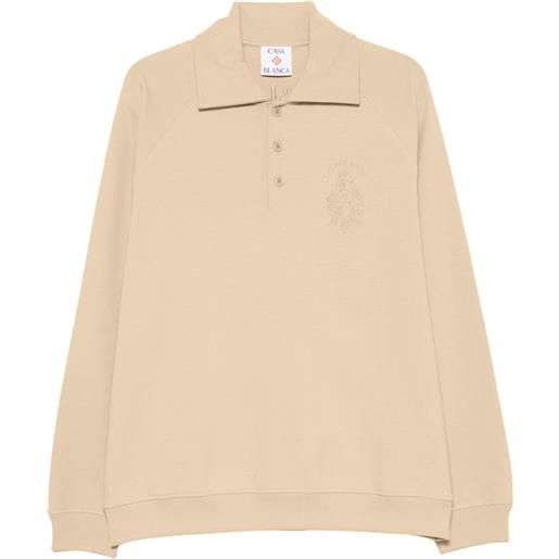 Casablanca polo con maniche raglan - toni neutri