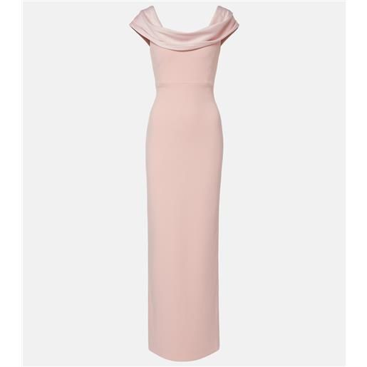 Solace London abito lungo adele con satin