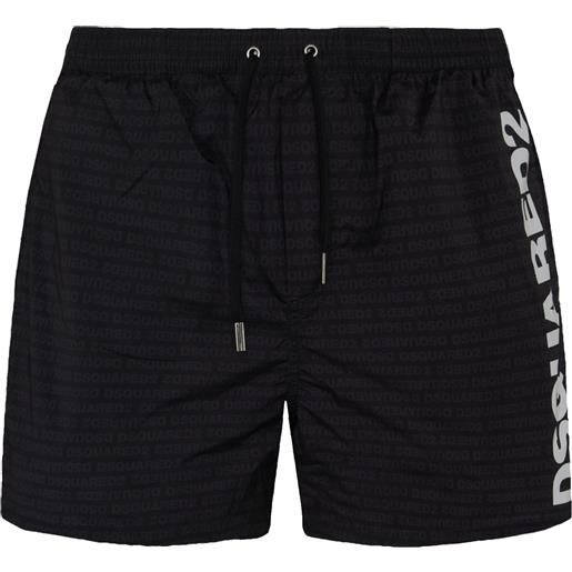 Dsquared boxer mare midi con lettering Dsquared2