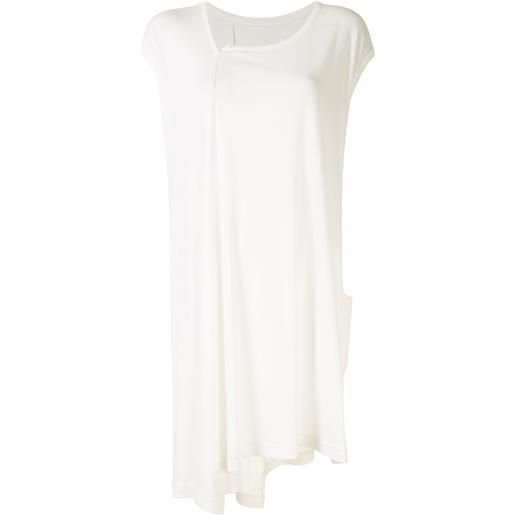Y's abito modello t-shirt asimmetrico - bianco