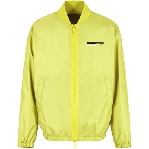 Armani Exchange bomber con zip - giallo