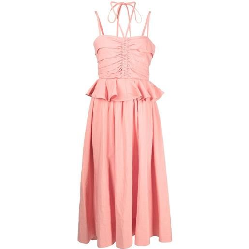 Ulla Johnson abito corto con ruches - rosa