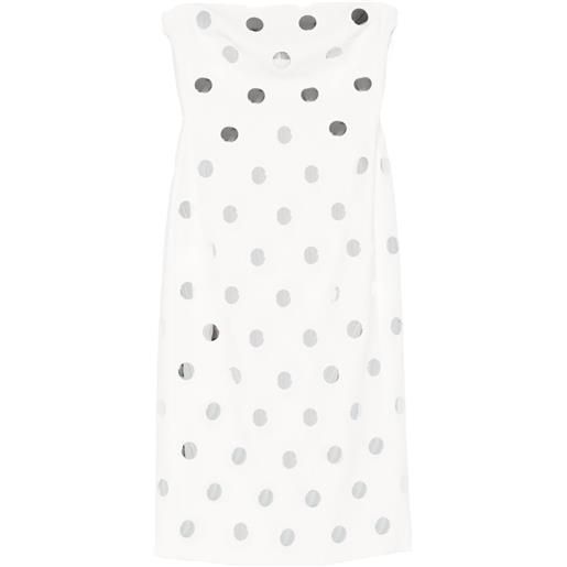 David Koma abito denim a pois - bianco