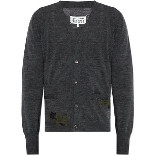 Maison Margiela cardigan con effetto vissuto - grigio
