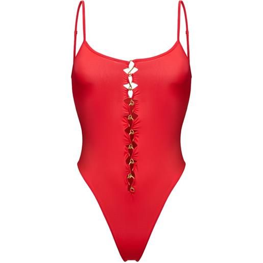 KOROBEYNIKOV body con dettaglio - rosso