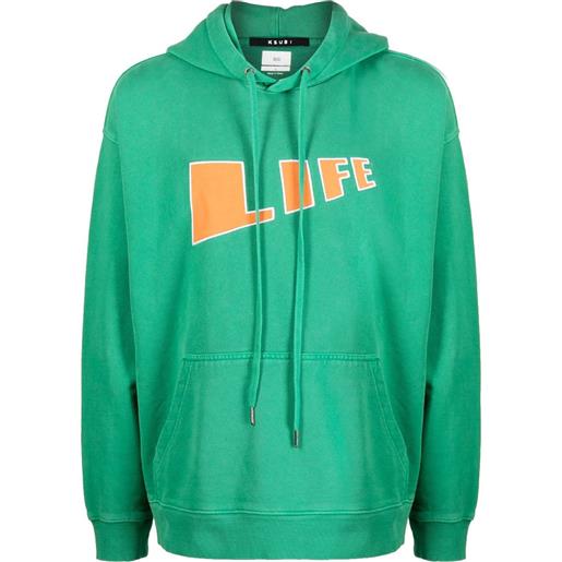 Ksubi felpa con cappuccio - verde