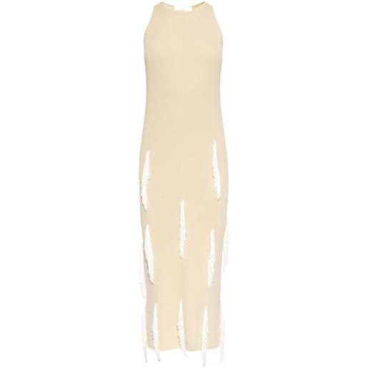 IRO abito midi fleur con dettaglio cut-out - toni neutri