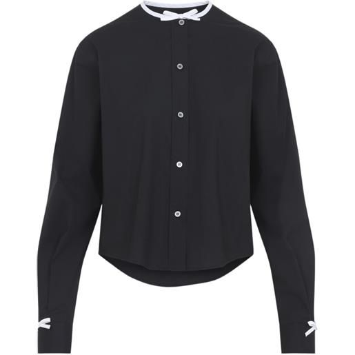 Moschino giacca con fiocco - nero