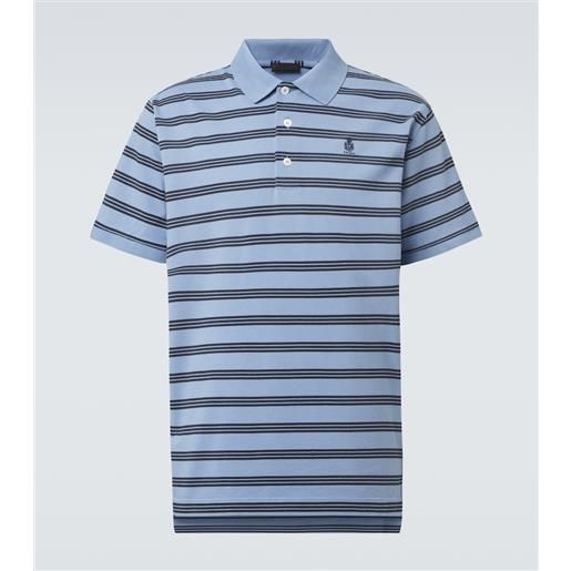 Prada polo in piqué di cotone a righe