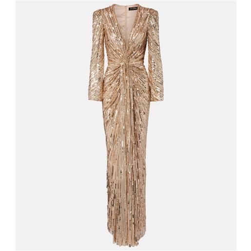 Jenny Packham abito lungo darcy con paillettes