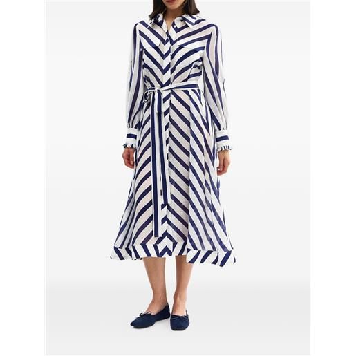 Aston Studio abito midi a righe yasmine - blu