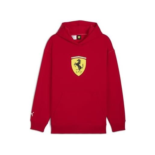 PUMA felpa con cappuccio scuderia ferrari sportswear shield da uomo l, rosso corsa red