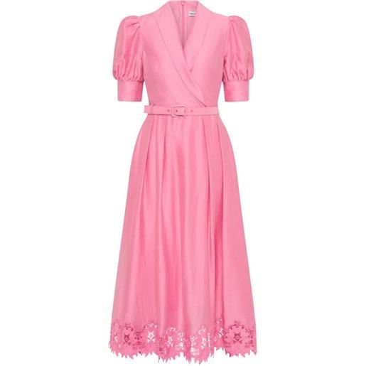 Rebecca Vallance abito midi petalite - rosa