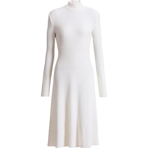 Balmain abito lungo a coste - bianco
