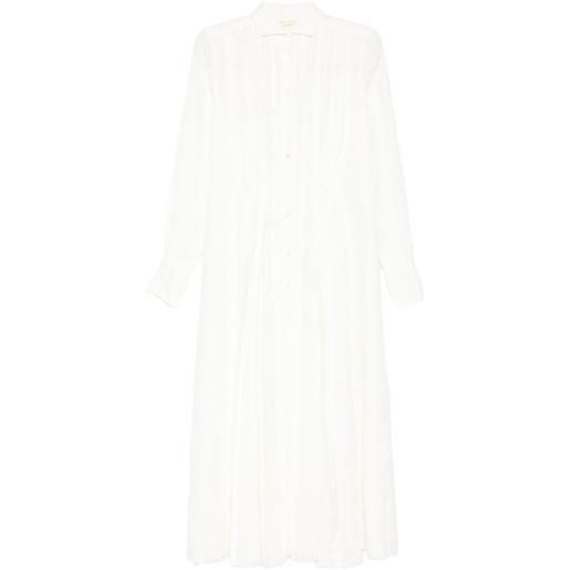 Forme D'expression abito midi plissettato - bianco